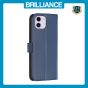 Brilliance LUX iPhone 11 Flip Book PU Genuine Leather Detachable Strong Magnetic Wallet with Card Pockets Case Blue