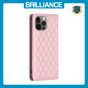 Brilliance LUX iPhone 12 / 12 Pro Flip PU Leather Holder Slots Magnetic Wallet with Card Pockets Case Pink