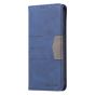 Brilliance LUX iPhone 13 Pro Max Flip PU Leather Stitching Colors Dark Magnetic Wallet with Card Pockets Case Blue