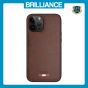 Brilliance LUX iPhone 14 Pro Max TPU PC Leather Scratch Proof Hybrid Case Brown
