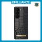Brilliance LUX Samsung Fold5 Flip TPU PC Business Crocodile Leather Case Black