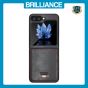 Brilliance LUX Samsung Flip5 TPU PC Leather Scratch Proof Hybrid with folding Case Black