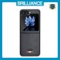 Brilliance LUX Samsung Flip5 TPU PC Leather Scratch Proof Hybrid with folding Case Blue