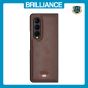 Brilliance LUX Samsung Fold3 TPU PC Leather Scratch Proof Hybrid Case Brown