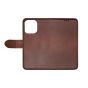TRUSMI iPhone 16 Pro Max Cowhide Leather Wallet Case with Card Slot Dark Brown