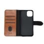 TRUSMI iPhone 15 Pro Max Cowhide Leather Wallet Case with Card Slot Light Brown