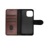 TRUSMI iPhone 11 Cowhide Leather Wallet Case with Card Slot Dark Brown