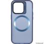 Brilliance LUX iPhone 13 Pro Lens holder transparent CD pattern Case Blue