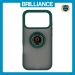 Brilliance LUX iPhone 17 Pro Hybrid Shell Anti-shock Ring Kickstand TPU Matte Case Dark Green