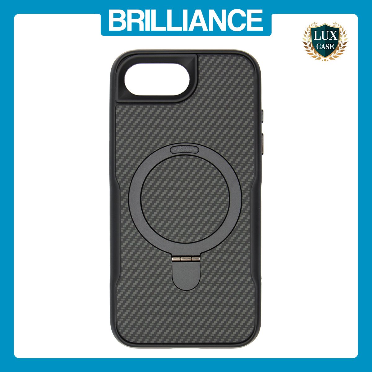 Brilliance LUX iPhone 16E TPU+PC Magnetic Airbag Anti-fall Phone Case Black