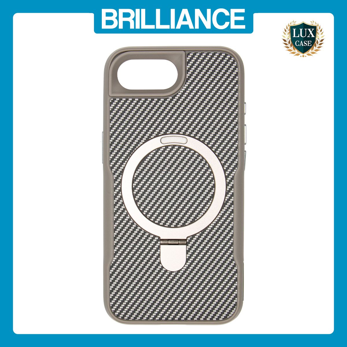 Brilliance LUX iPhone 16E TPU+PC Magnetic Airbag Anti-fall Phone Case Gray
