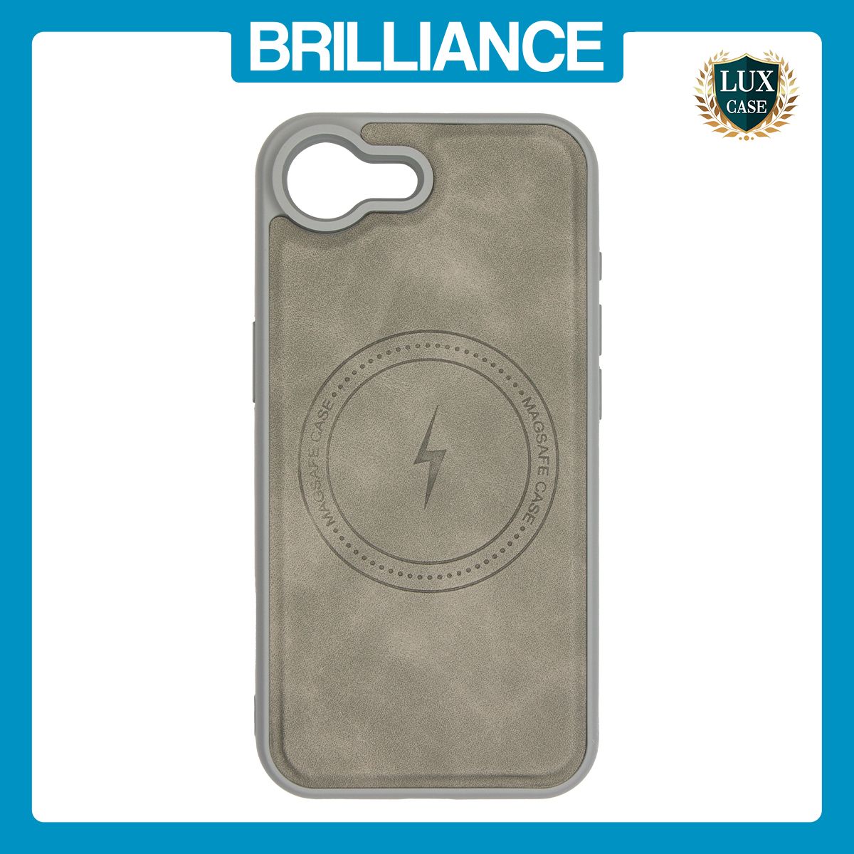 Brilliance LUX iPhone 16E Matte Magnetic TPU+PC+PU leather Phone Case Gray