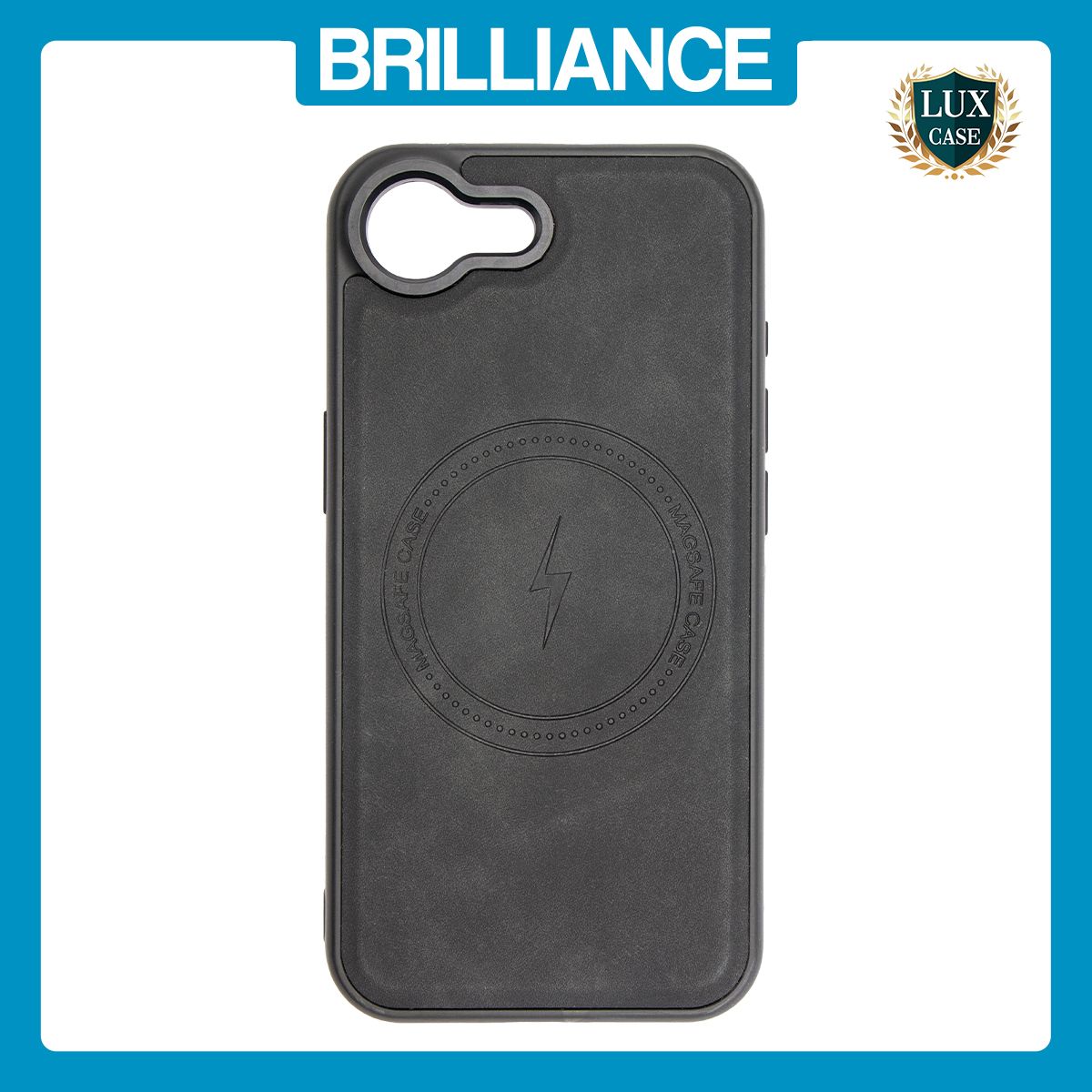 Brilliance LUX iPhone 16E Matte Magnetic TPU+PC+PU leather Phone Case Black