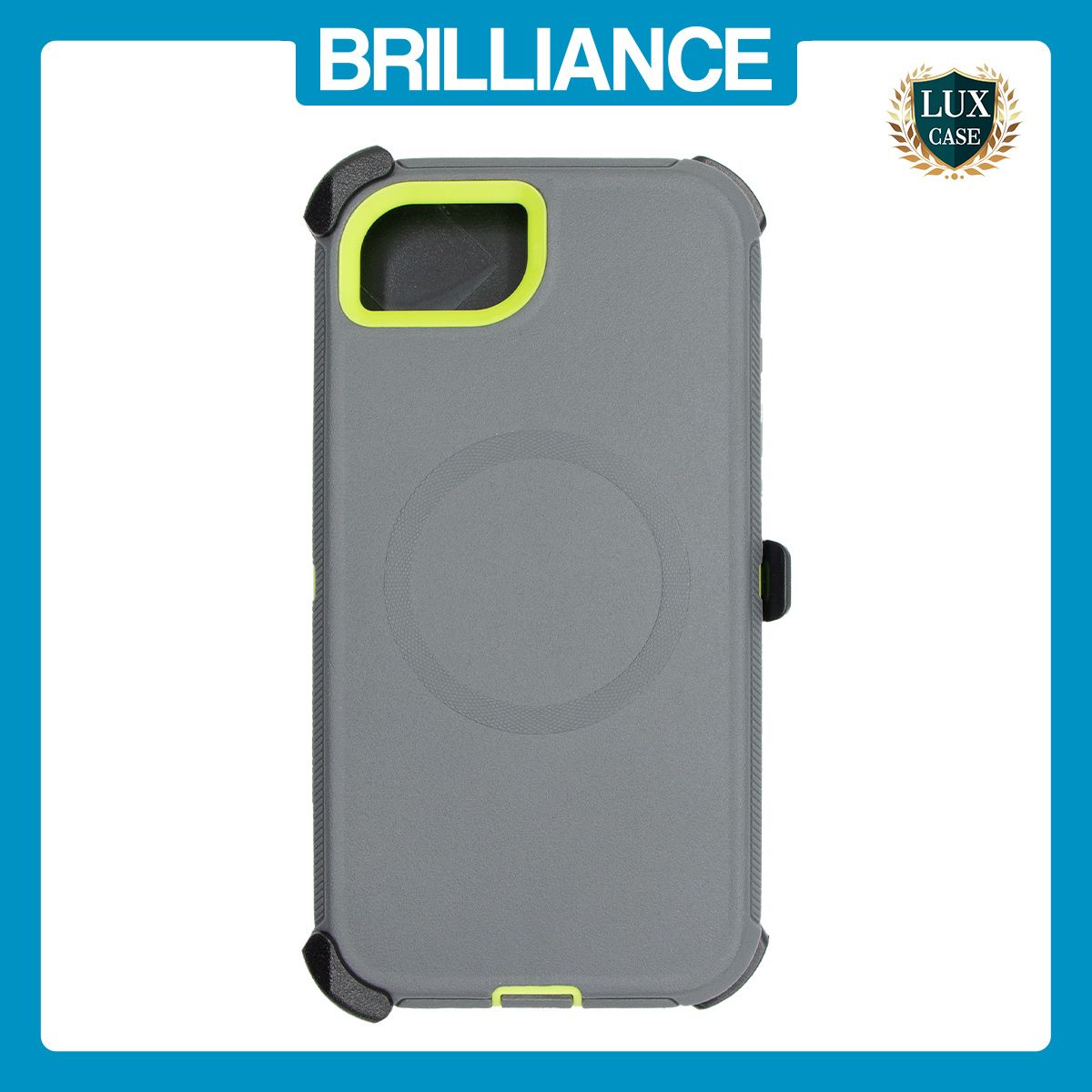 Brilliance HEAVY DUTY iPhone 16E (Pro Series) + Magnetic Case Dark Gray + Green