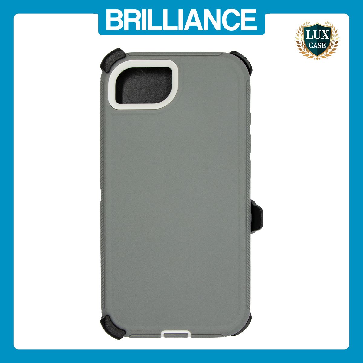 Brilliance HEAVY DUTY iPhone 16E (Pro Series) Case Grey White