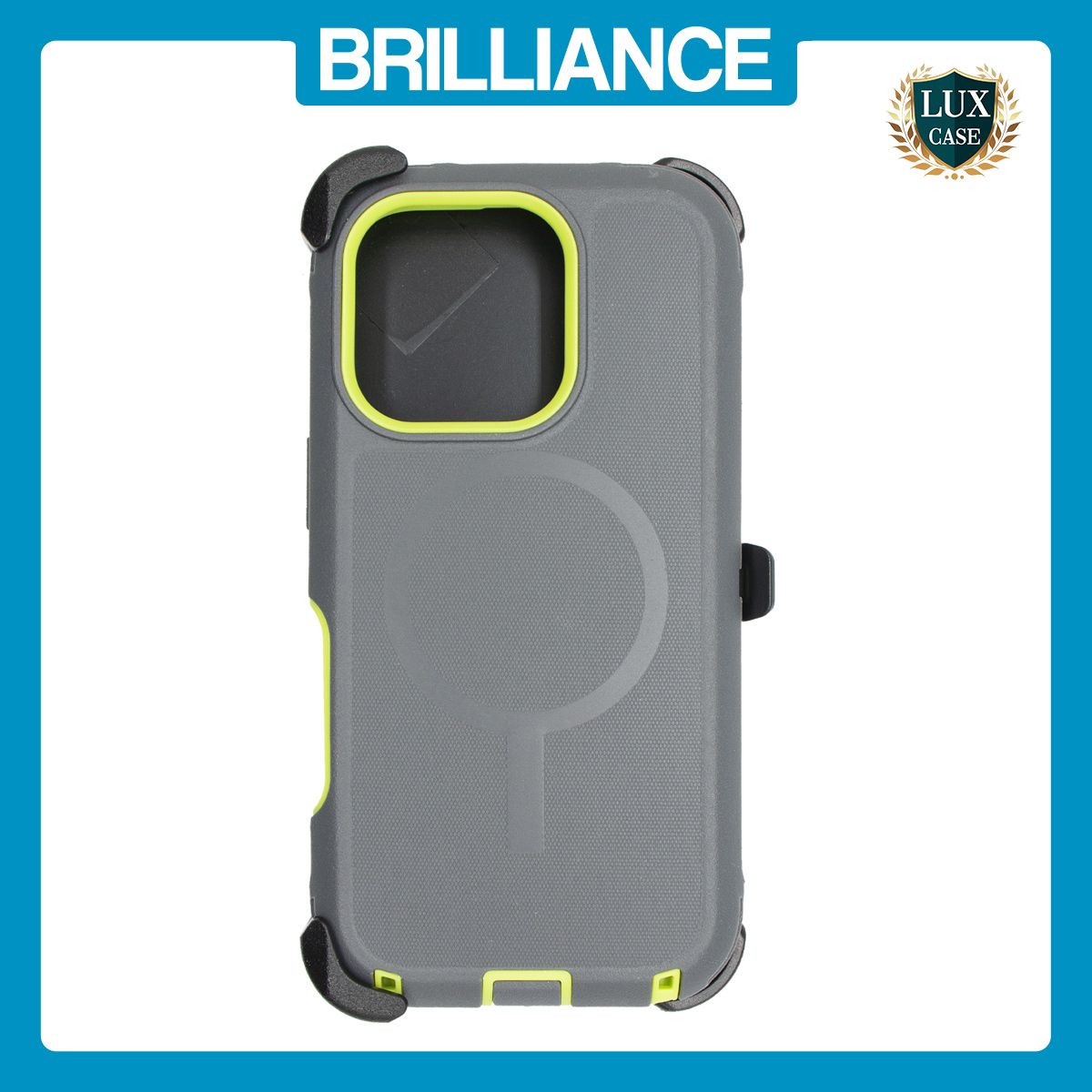 Brilliance HEAVY DUTY iPhone 17 (Pro Series) + Magnetic Case Dark Gray + Green