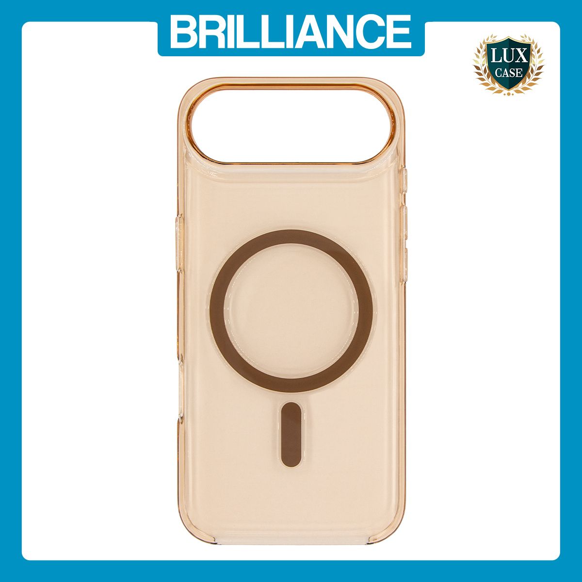 Brilliance LUX iPhone 17 Air High-Clarity Transparent Clear PC Magnetic Phone Case Gold