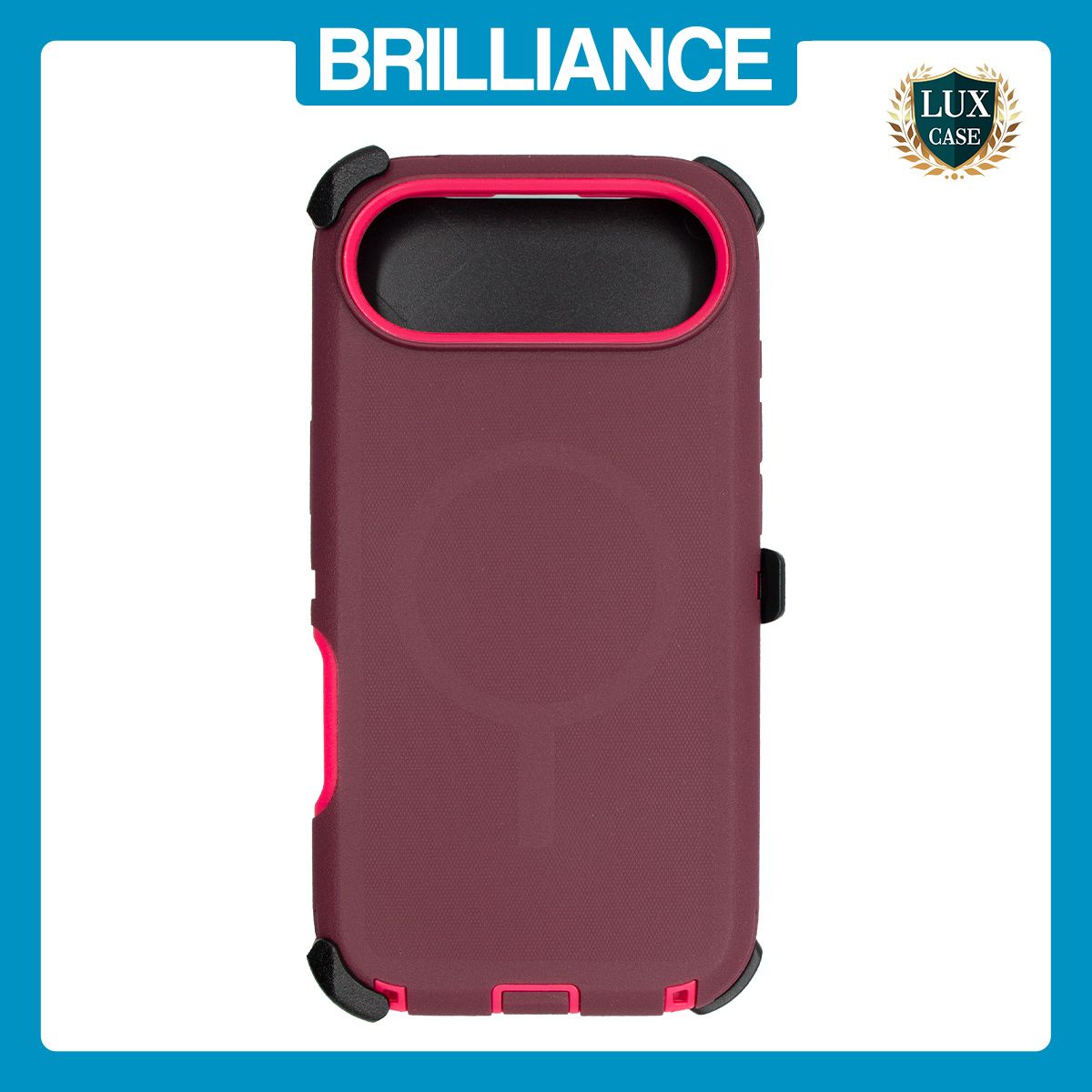 Brilliance HEAVY DUTY iPhone 17 Air (Pro Series) + Magnetic Case Dark Red