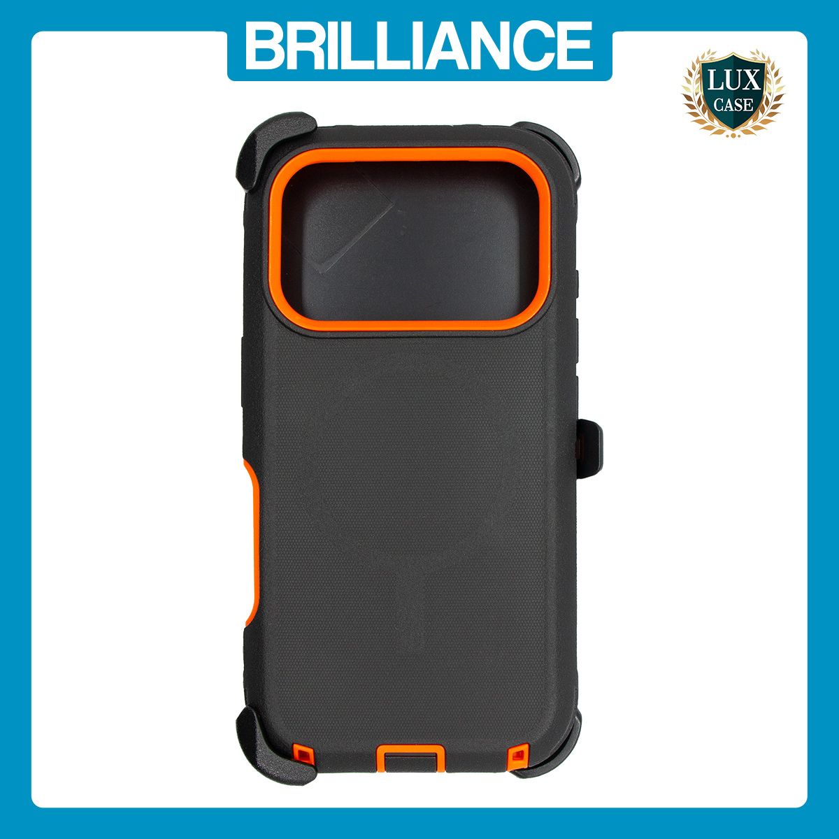 Brilliance HEAVY DUTY iPhone 17 Pro (Pro Series) + Magnetic Case Black + Orange