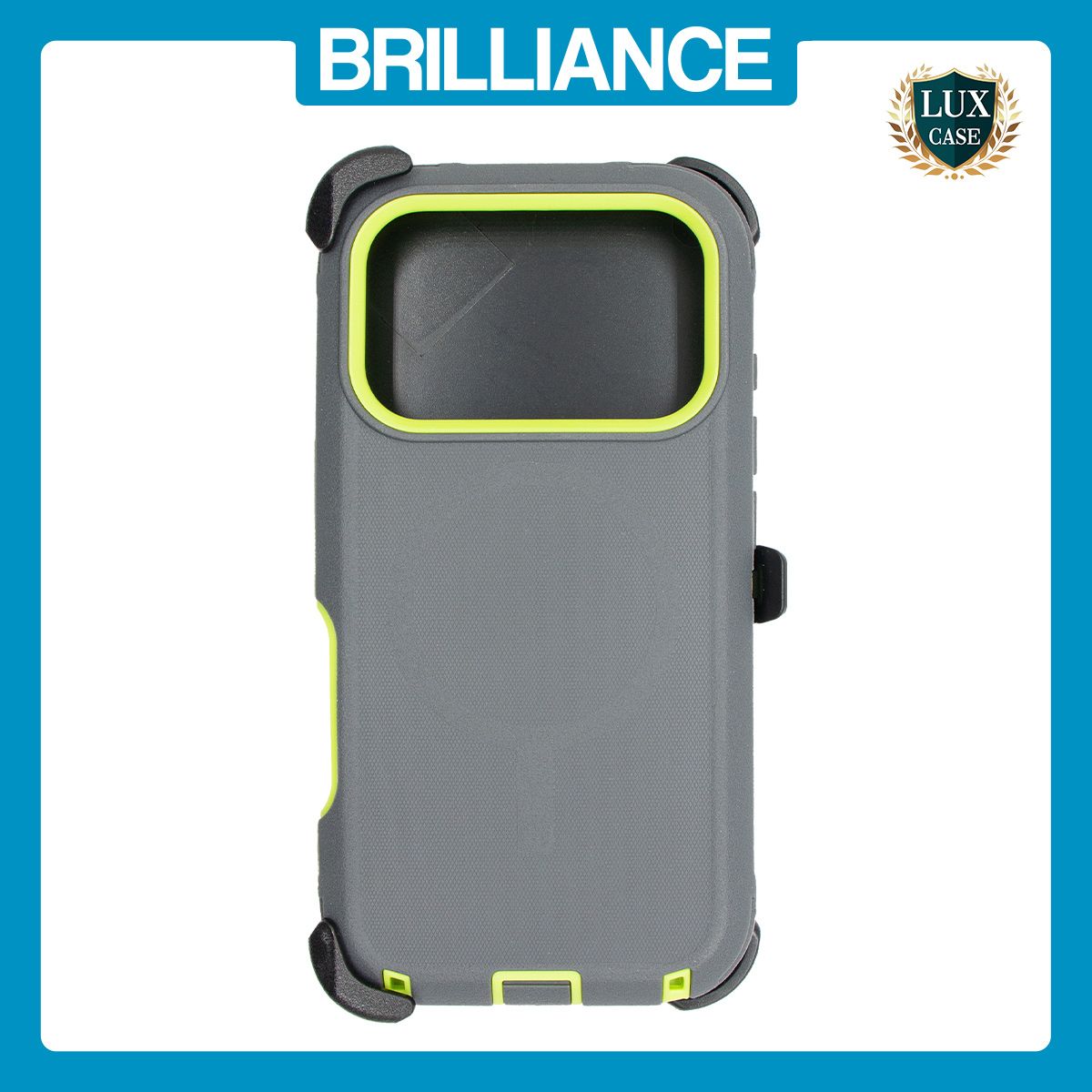 Brilliance HEAVY DUTY iPhone 17 Pro (Pro Series) + Magnetic Case Dark Gray + Green
