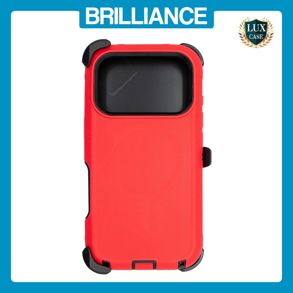 Brilliance HEAVY DUTY iPhone 17 Pro (Pro Series) + Magnetic Case Red + Black