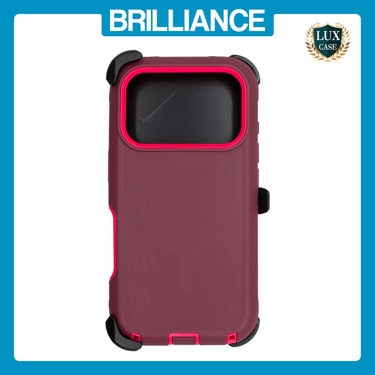 Brilliance HEAVY DUTY iPhone 17 Pro (Pro Series) + Magnetic Case Dark Red
