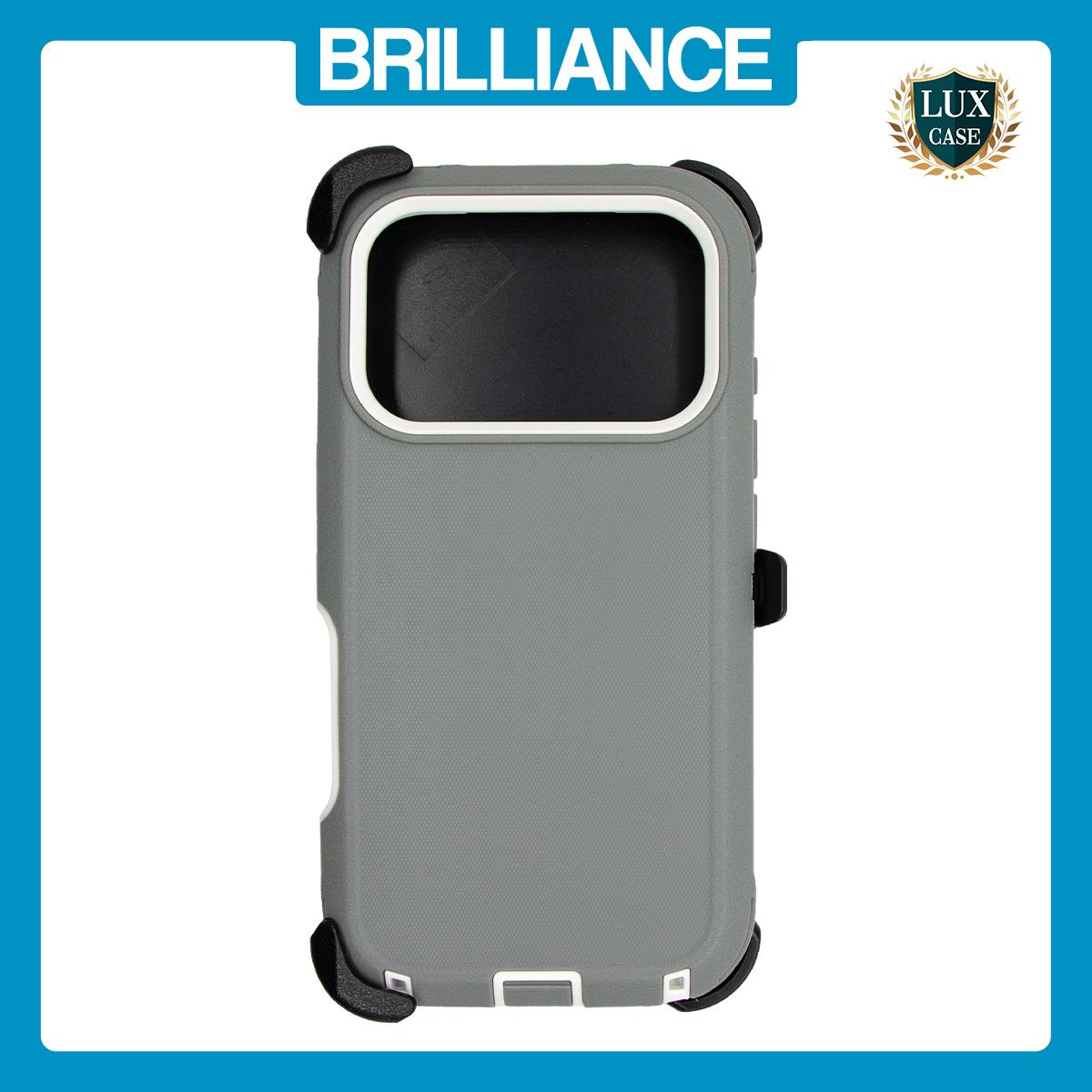 Brilliance HEAVY DUTY iPhone 17 Pro (Pro Series) Case Grey White