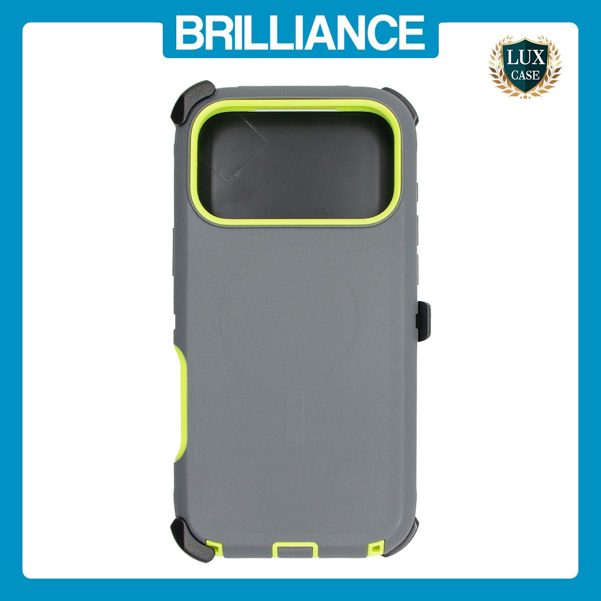 Brilliance HEAVY DUTY iPhone 17 Pro Max (Pro Series) + Magnetic Case Dark Gray + Green
