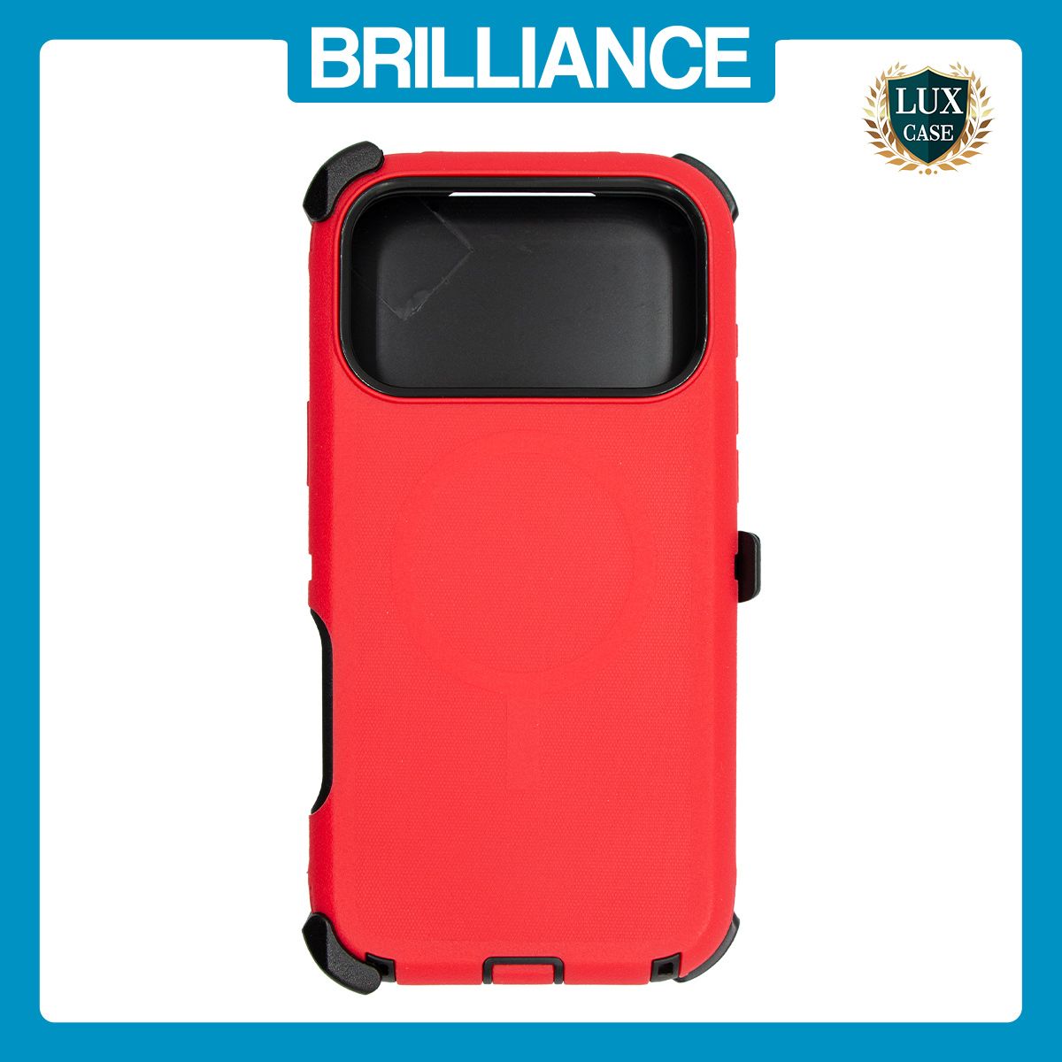 Brilliance HEAVY DUTY iPhone 17 Pro Max (Pro Series) + Magnetic Case Red + Black