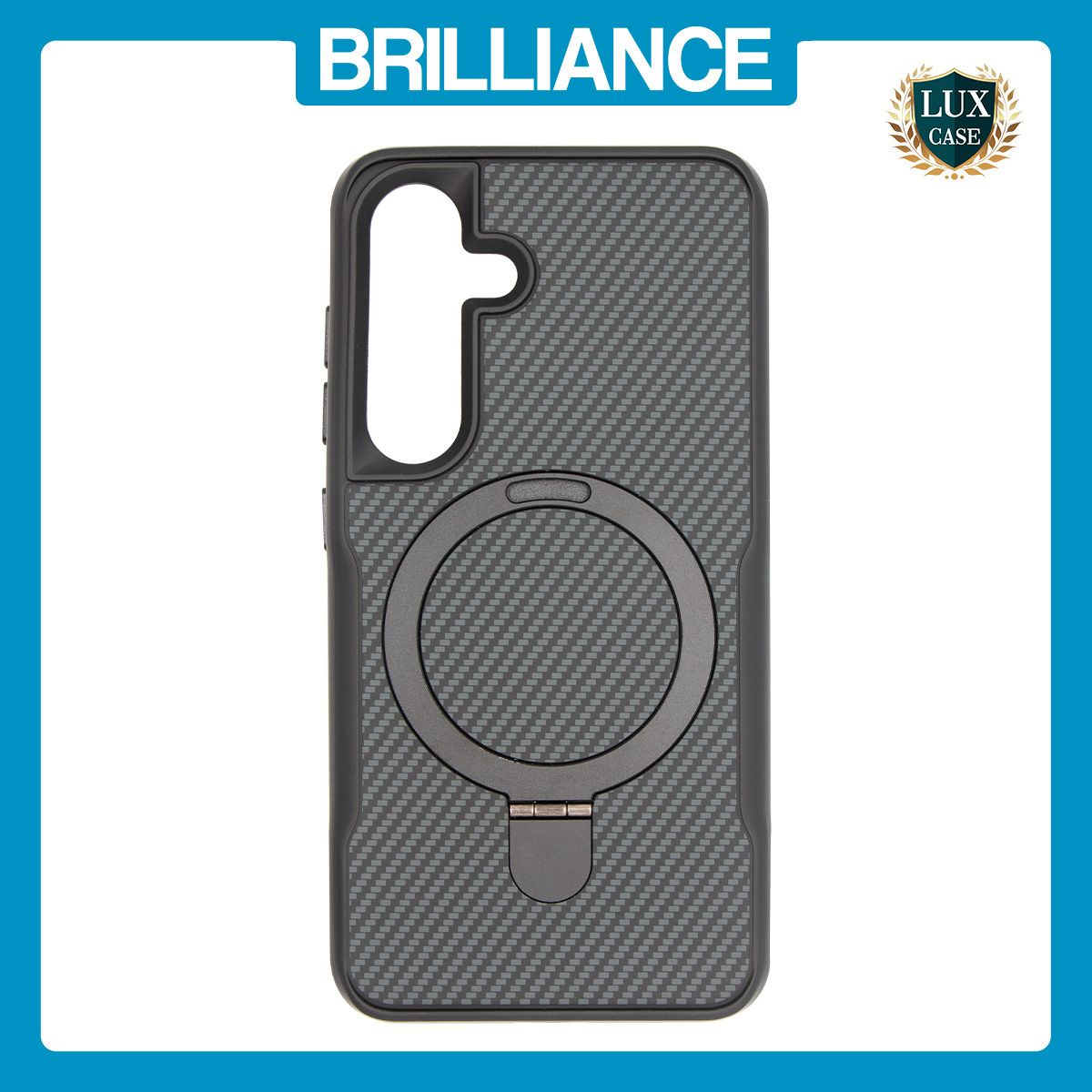 Brilliance LUX Samsung S25 TPU+PC Magnetic Airbag Anti-fall Phone Case Black
