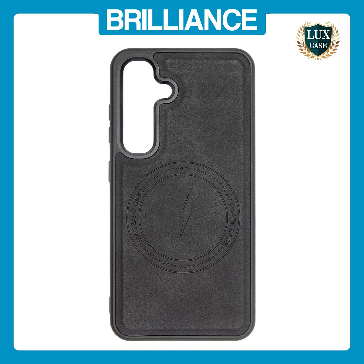 Brilliance LUX Samsung S25 Matte Magnetic TPU+PC+PU leather Phone Case Black