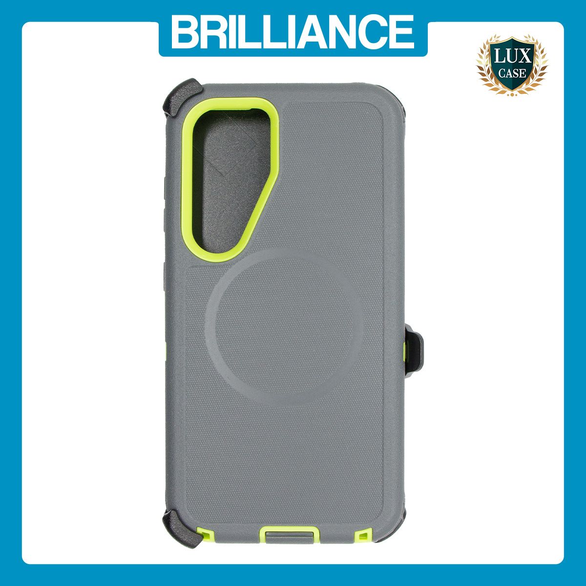 Brilliance HEAVY DUTY Samsung S25 (Pro Series) + Magnetic Case Dark Gray + Green