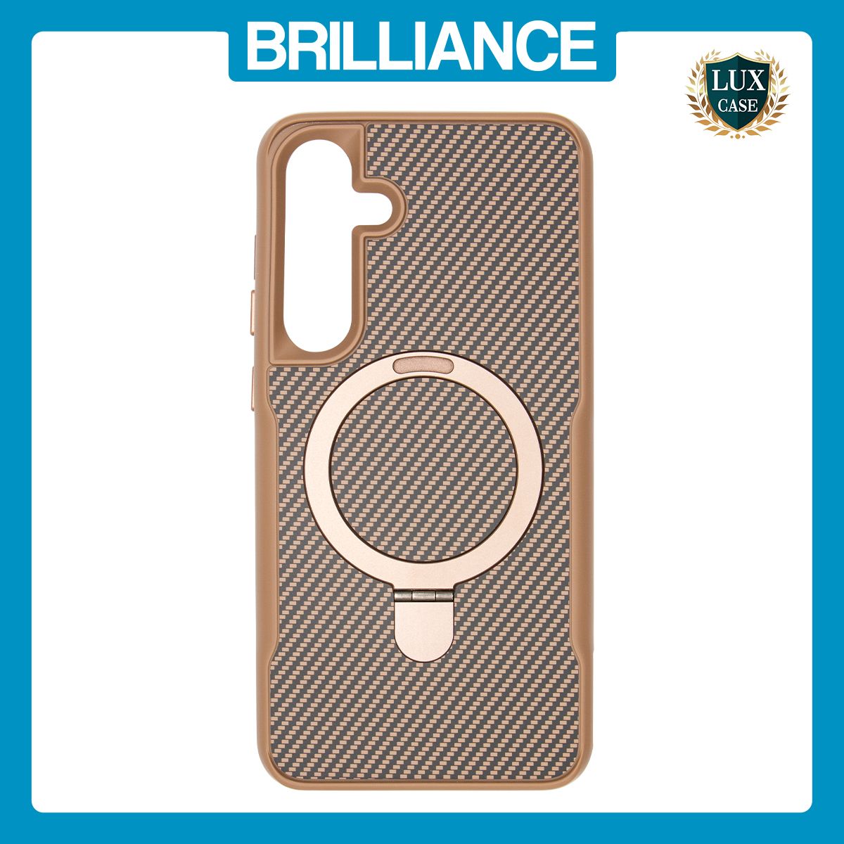 Brilliance LUX Samsung S25 Plus TPU+PC Magnetic Airbag Anti-fall Phone Case Gold