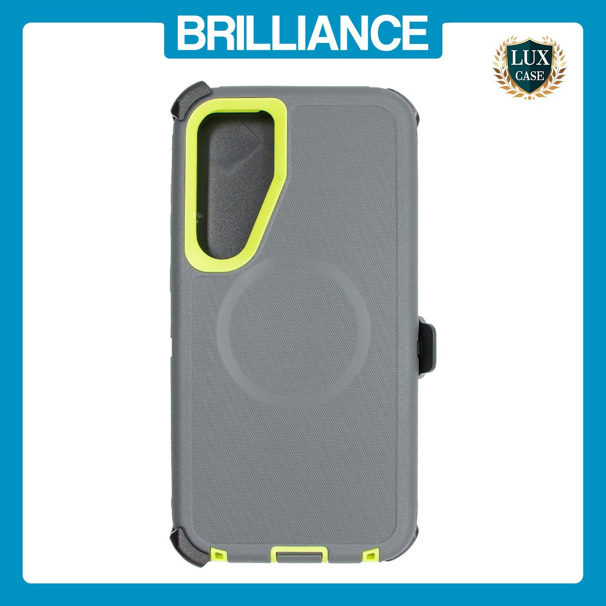 Brilliance HEAVY DUTY Samsung S25 Plus (Pro Series) + Magnetic Case Dark Gray + Green