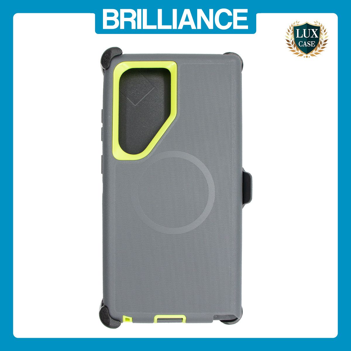 Brilliance HEAVY DUTY Samsung S25 Ultra (Pro Series) + Magnetic Case Dark Gray + Green