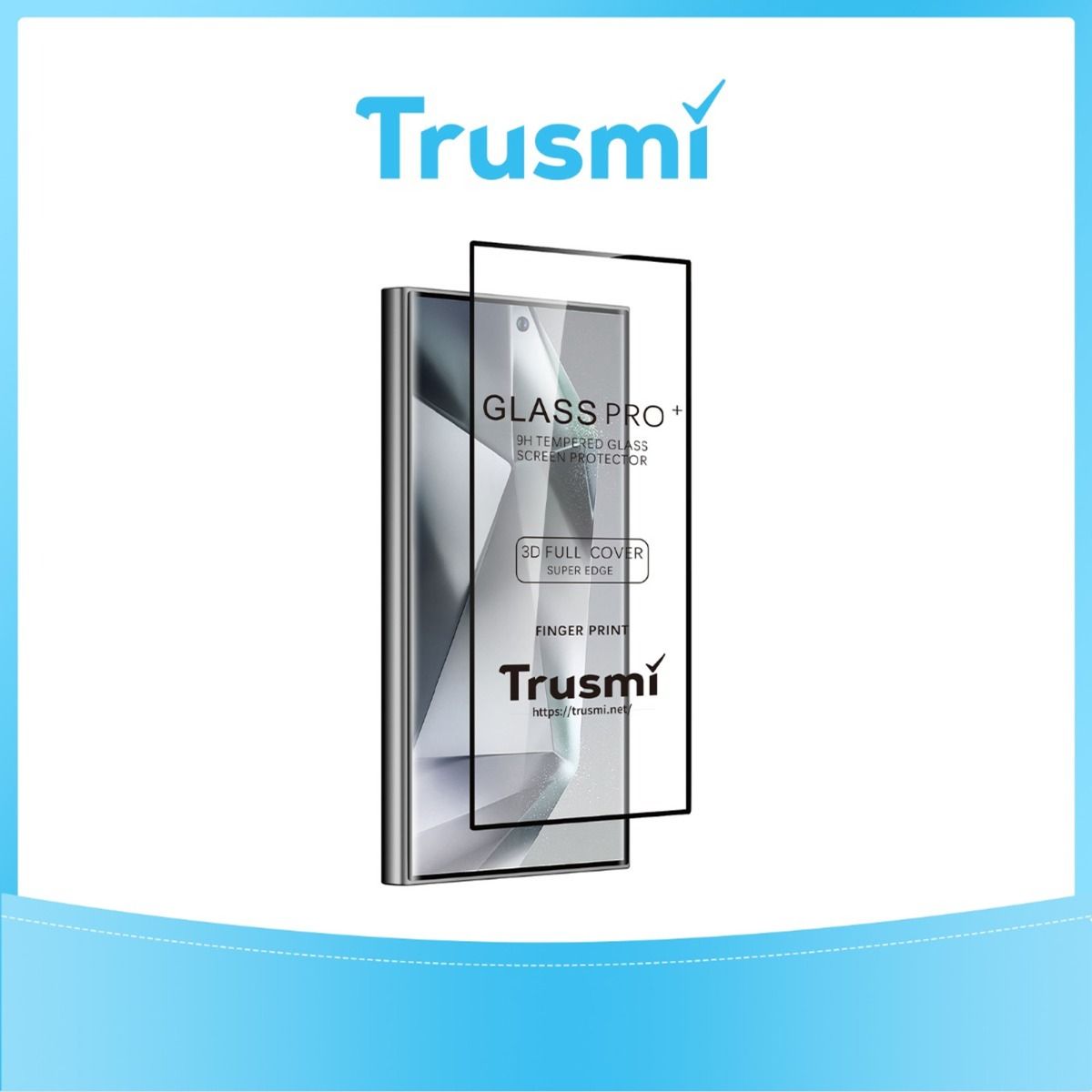TRUSMI 3D Transparent Tempered Glass Screen Protector for Samsung A24 Pack of 10
