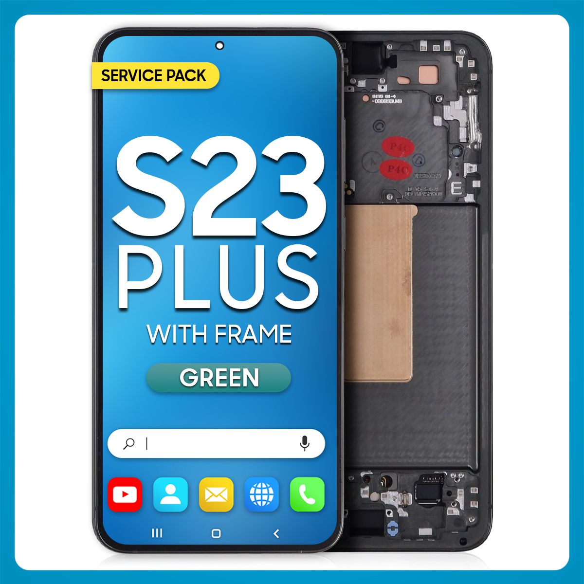 Samsung S23 Plus 5G LCD with Touch + Frame Green SERVICE PACK