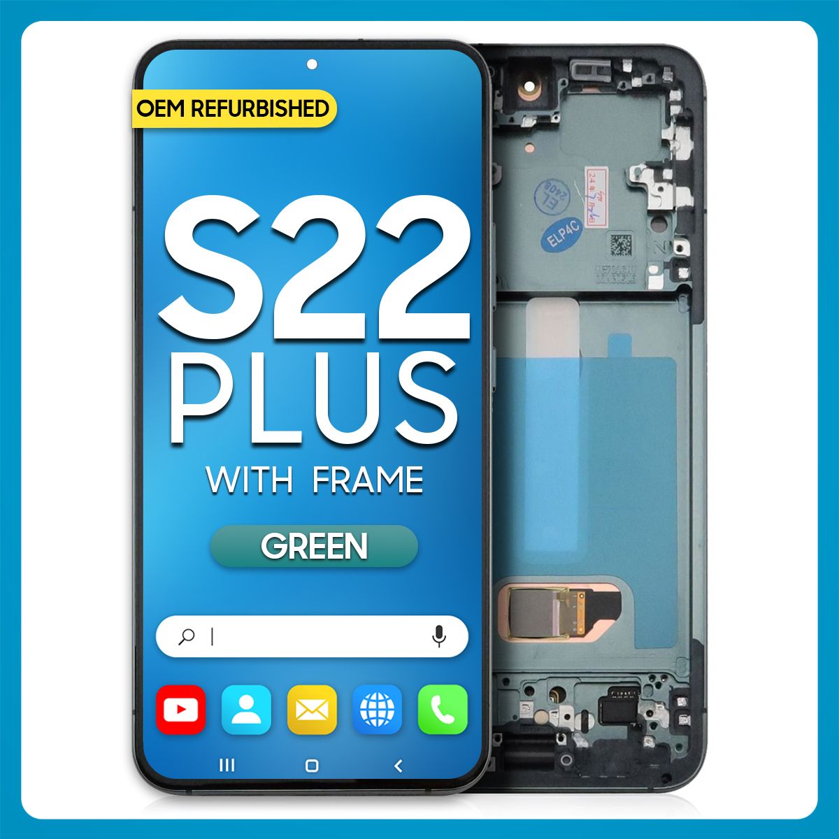 Samsung S22 Plus 5G LCD with Touch + Frame Green (Refurbished)