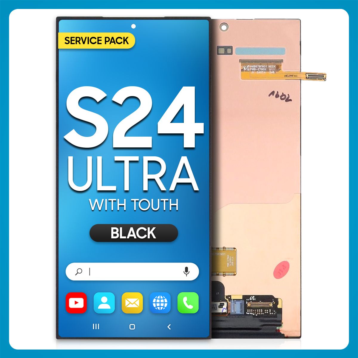 Samsung S24 Ultra 5G LCD with Touch Black SERVICE PACK
