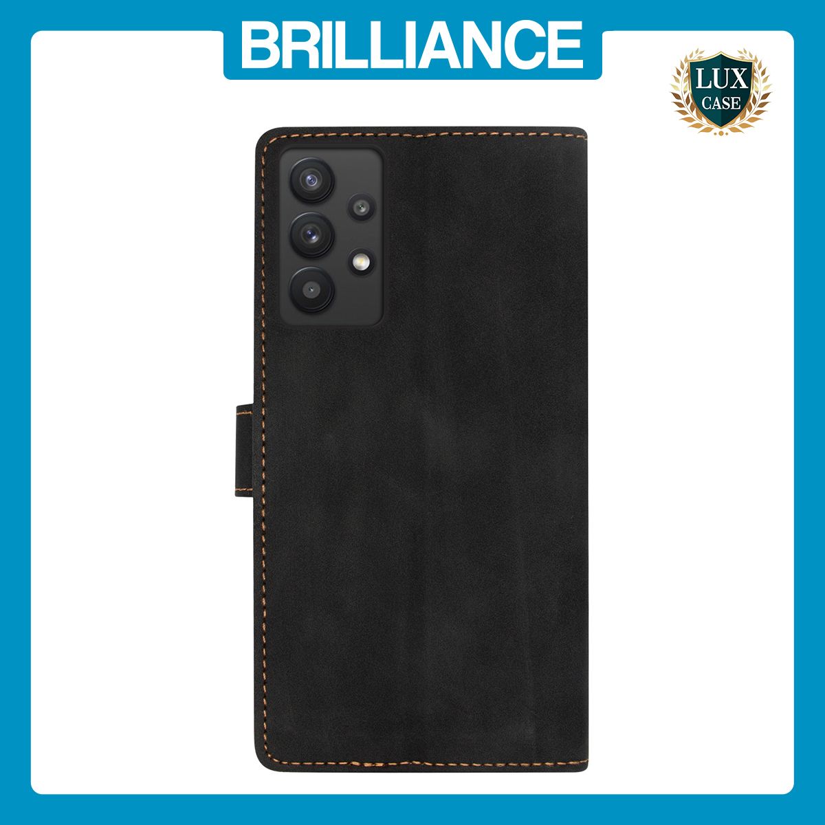 Brilliance LUX Samsung A23 5G Flip Premium PU Leather Wallet Business Style with Card Pockets Case Black
