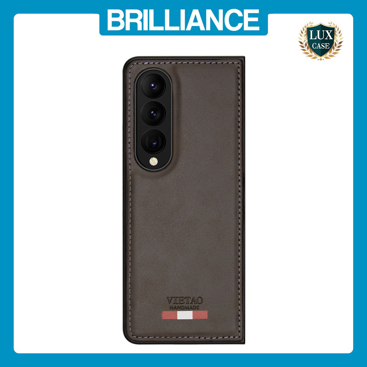 Brilliance LUX Samsung Fold4 TPU PC Leather Scratch Proof Hybrid Case Green