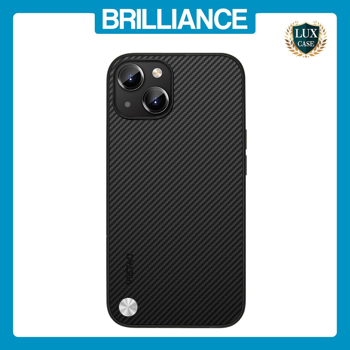 Brilliance LUX iPhone 11 PC Carbon Fiber Leather with folding Case Black