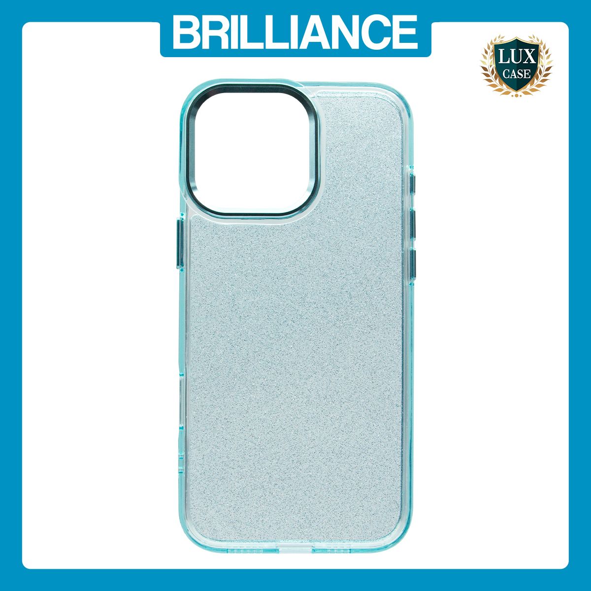 Brilliance LUX iPhone 16 Pro Max Bling Shiny TPU+PC Clear Case Transparent Glitter Blue