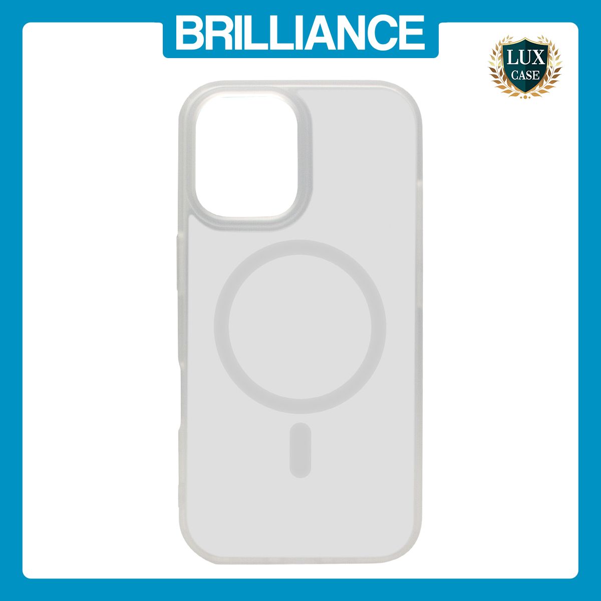 Brilliance LUX iPhone 16 Pro Max TPU+PC Magnetic Skin-friendly Matte Phone Case Transparent White