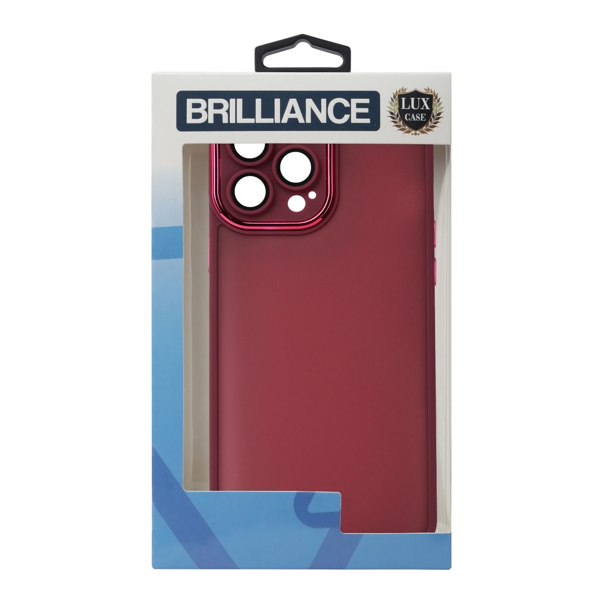 Brilliance LUX For iPhone 14 Pro Max 3D Electroplating with camera protector Case Red