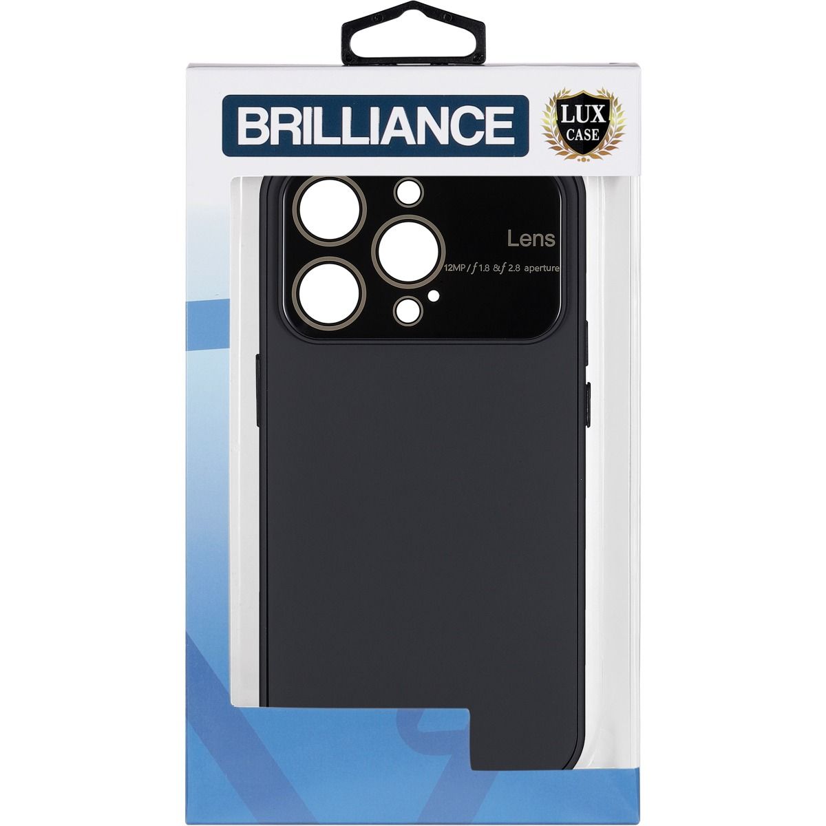 Brilliance LUX iPhone 15 Pro Large glass window Case Black