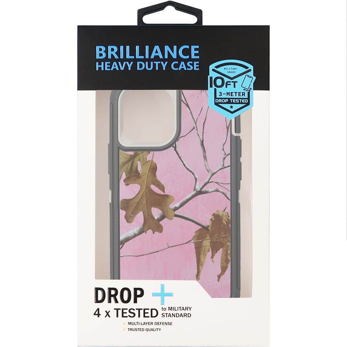 Brilliance HEAVY DUTY iPhone 12 Mini Camo Series Case Pink and Grey