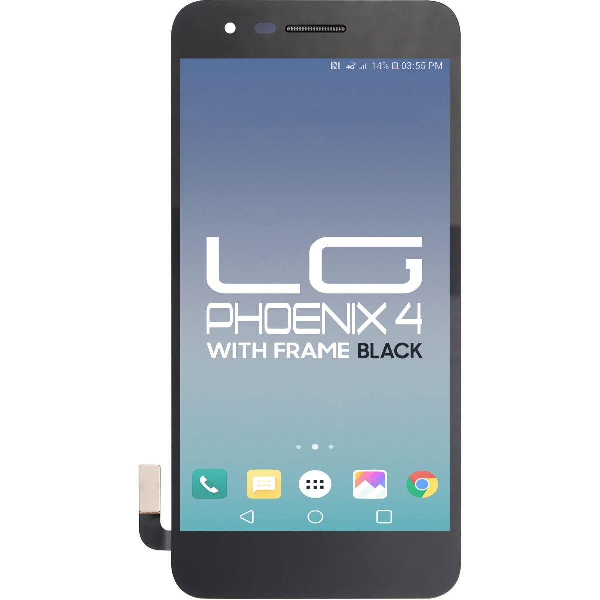 LG K8 (X210 / 2018)  / PHOENIX 4  / TRIBUTE DYNASTY SP200/ ARISTO 2 / ARISTO 2 PLUS / ARISTO 3 / ARISTO 3 PLUS / EMPIRE / FORTUNE 2 / RISIO 3 / REBEL 4 LCD with Touch + Frame Black