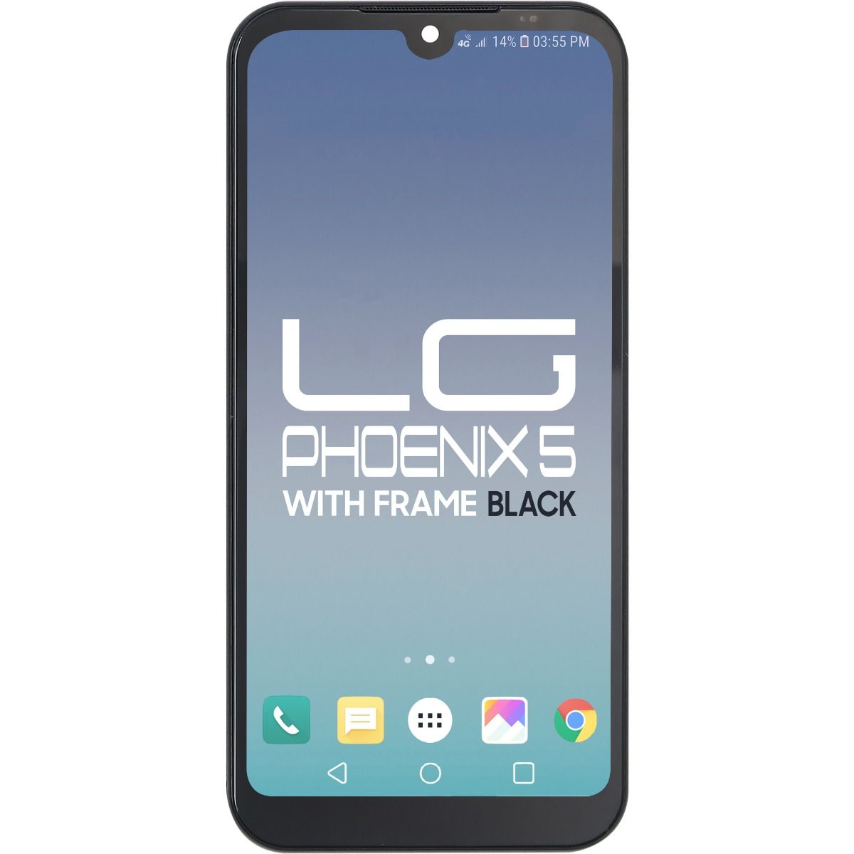 LG Phoenix 5 / K31 / K8X / K300 / Aristo 5  LCD with Touch + Frame Black with Volume & Power Flex
