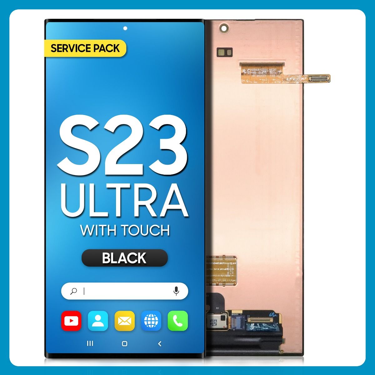 Samsung S23 Ultra 5G LCD with Touch Black SERVICE PACK